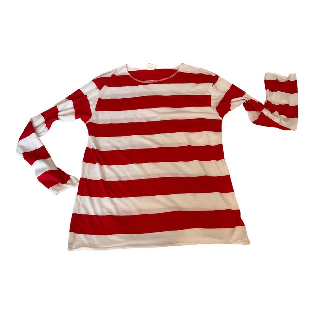 Where’s Waldo Iconic Red and White Striped Top Shirt Costume